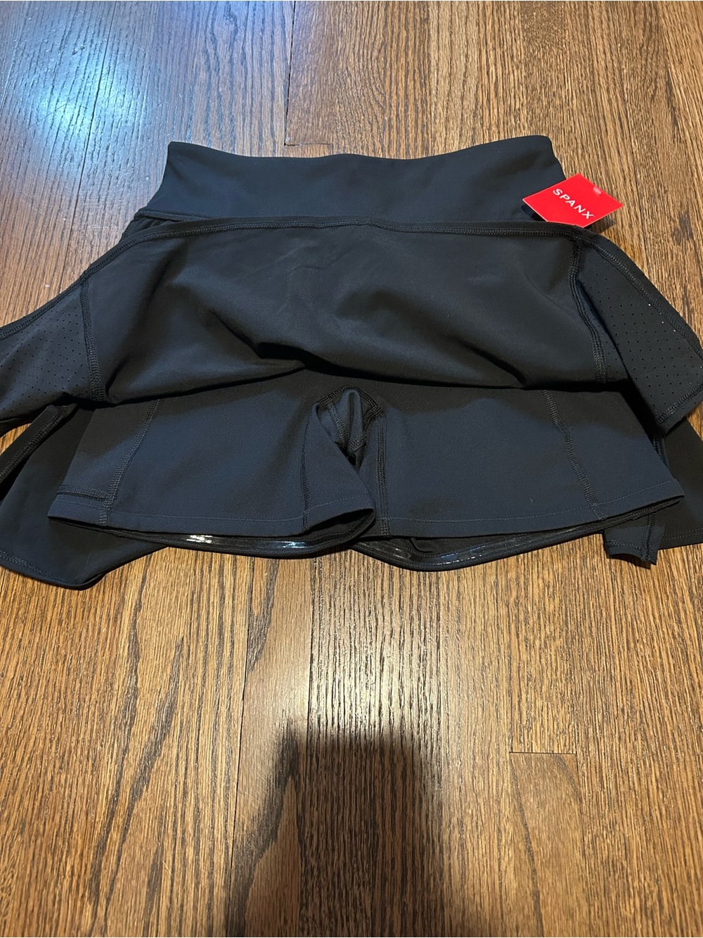 SPANX Get Moving Black Athletic Skort NWT XS High Rise Tennis Golf Running Skirt - Picture 5 of 6
